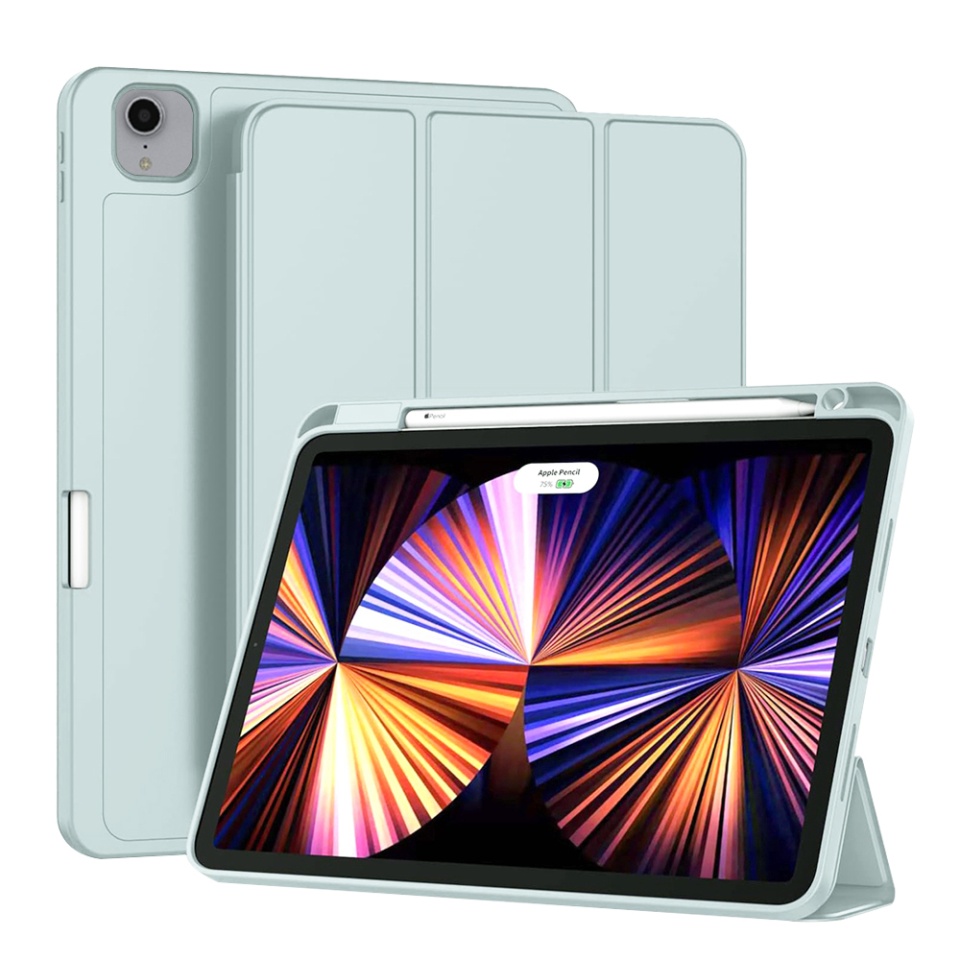 Husa tableta pentru iPad Pro 11 (2018 / 2020 / 2021 / 2022) cu suport cu 2 Unghiuri și functie Sleep/Wake, SKDR OfficeMate - Bleu