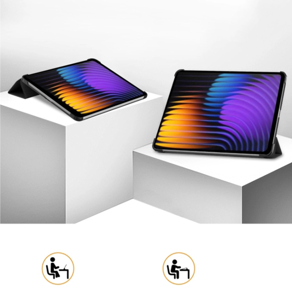 Husa tableta pentru Lenovo Idea Tab Pro 12.7 (2025), SKYDDAR INNOVATION, cu suport Multi-Unghi si functie Sleep/Wake, FoldPro, Unicorn, set cu sticker - 3 | YEO