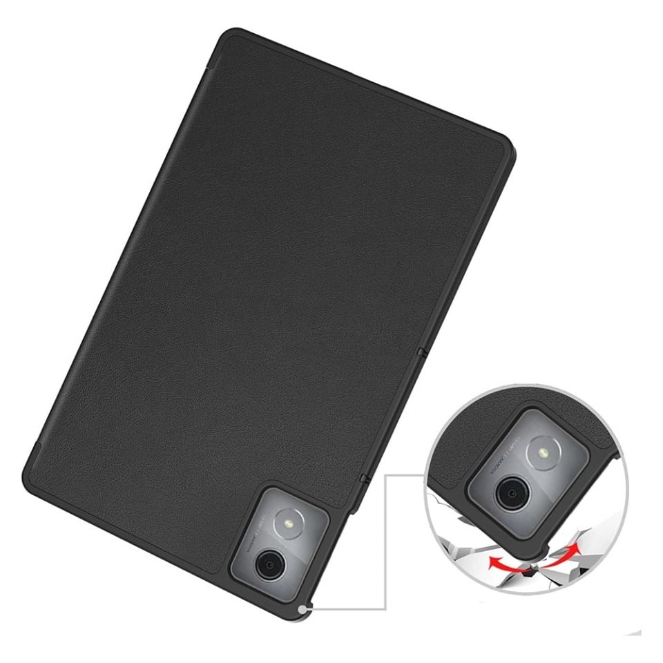 Husa tableta pentru Lenovo Tab K11 Plus, SKYDDAR INNOVATION, cu suport Multi-Unghi si functie Sleep/Wake, FoldPro, Negru, set cu sticker - 2 | YEO