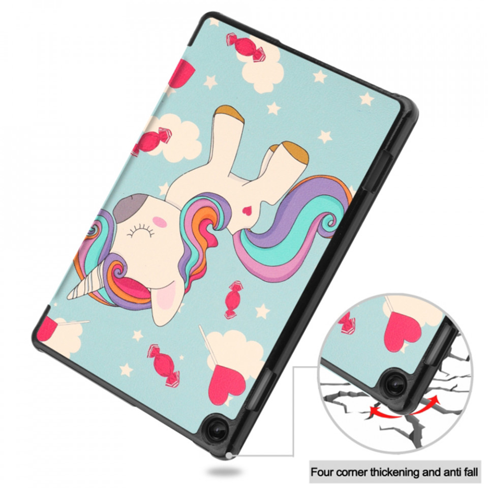 Husa tableta pentru Lenovo Tab M10 3rd Gen (TB328FU/TB328XU) cu suport Multi-Unghi și functie Sleep/Wake , SKYDDAR FoldVision Colour - Unicorn - 1 | YEO