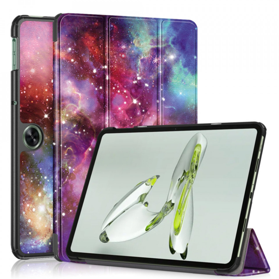Husa tableta pentru OnePlus Pad Go / Oppo Pad Air2 / Oppo Pad Neo cu suport Multi-Unghi și functie Sleep/Wake , SKYDDAR FoldVision Colour - Galaxy