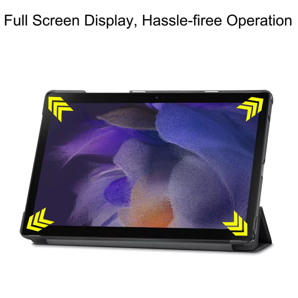 Husa tableta pentru Samsung Galaxy Tab A8 10.5 (2021), SKYDDAR INNOVATION, cu suport Multi-Unghi si functie Sleep/Wake, FoldPro, Multicolor, set cu sticker - 3 | YEO