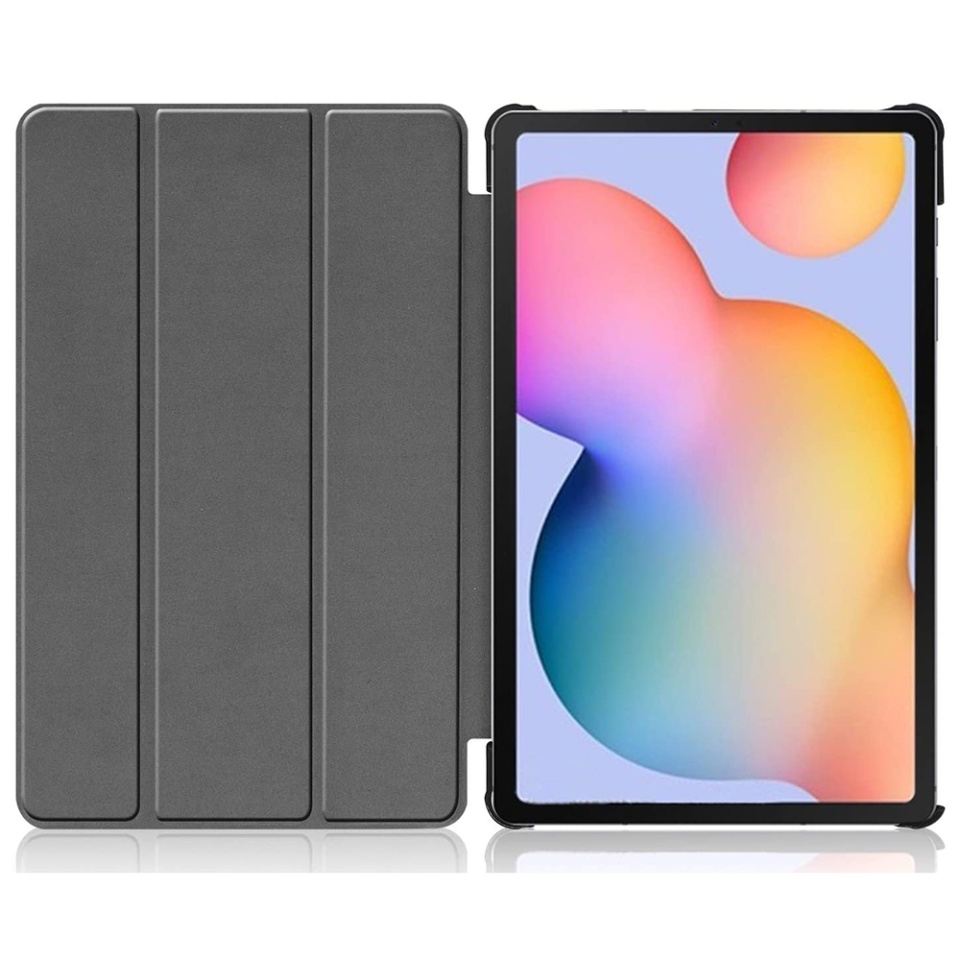 Husa tableta pentru Samsung Galaxy Tab S6 Lite (2020 / 2022 / 2024), SKYDDAR INNOVATION, cu suport Multi-Unghi si functie Sleep/Wake, FoldPro, Albastru, set cu sticker - 1 | YEO