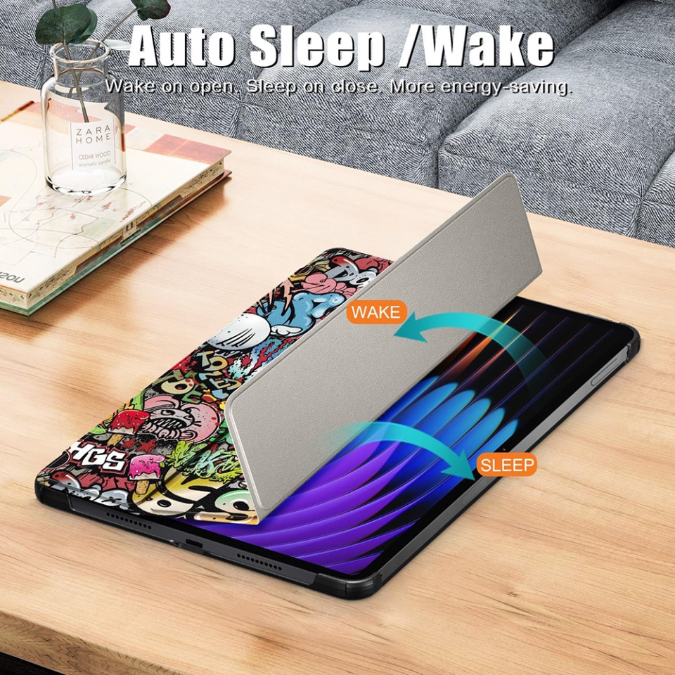Husa tableta pentru Xiaomi Pad 7 / 7 Pro cu suport Multi-Unghi și functie Sleep/Wake, SKYDDAR FoldVision - Urban vibe - 1 | YEO