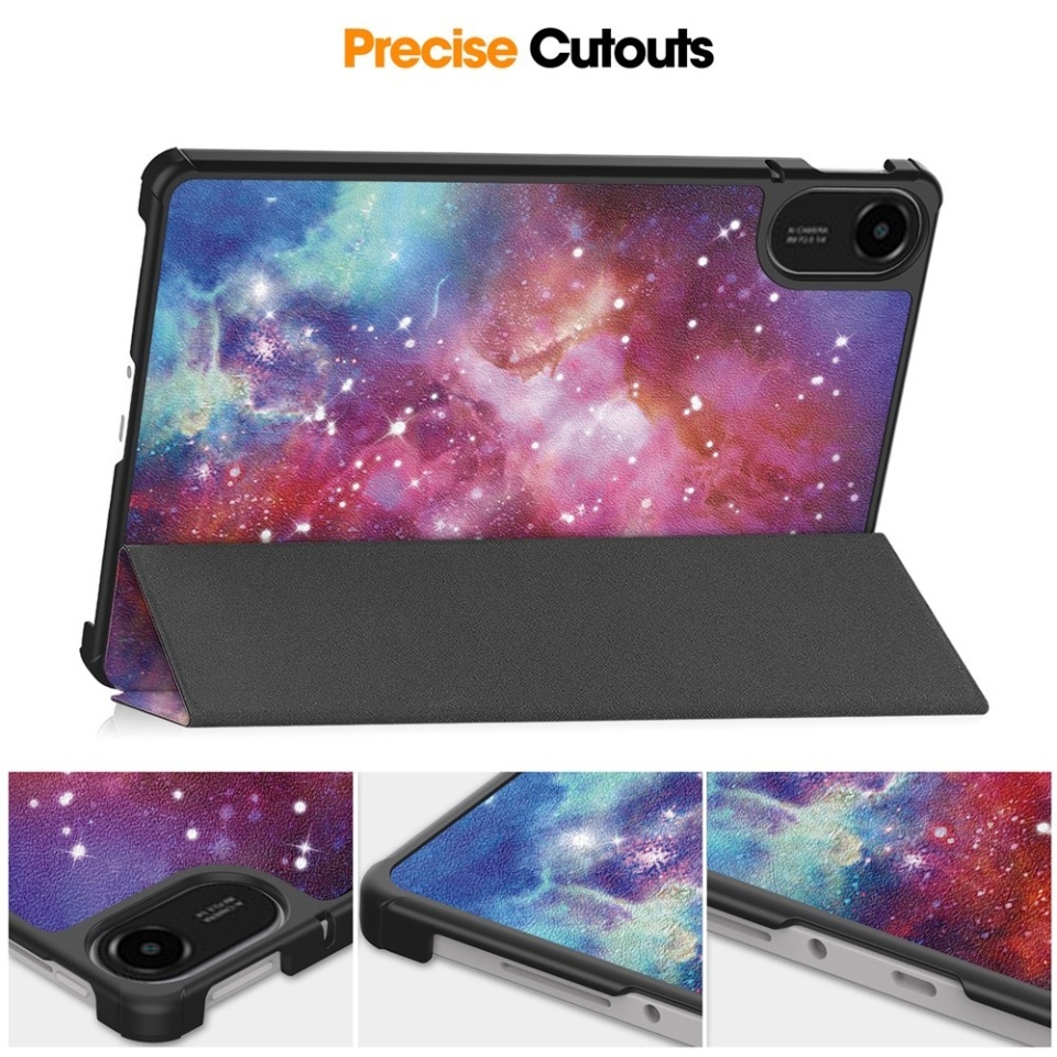 Husa tableta pentru Xiaomi Redmi Pad 2, SKYDDAR INNOVATION, cu suport Multi-Unghi si functie Sleep/Wake, FoldPro, Galaxy, set cu sticker - 2 | YEO