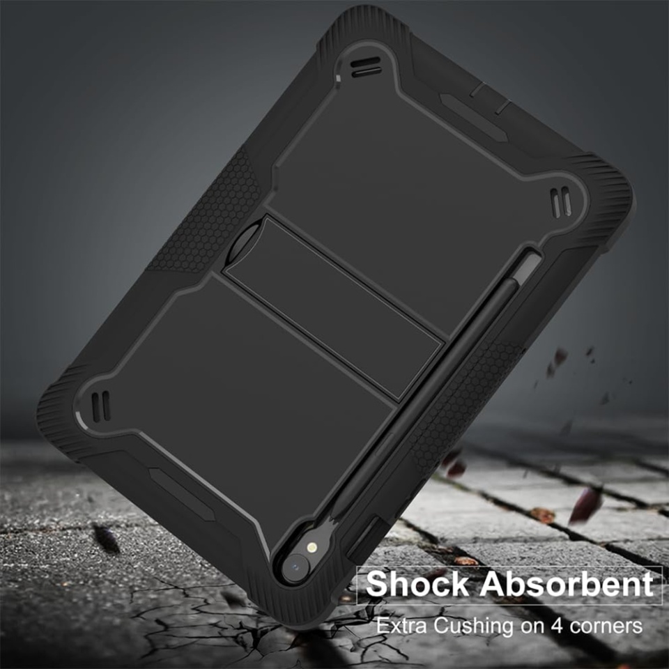 Husa tableta Samsung Galaxy Tab S9 FE, Ideala pentru Utilizare Zilnica, Antisoc si Anti-zgarieturi, SKDR TabArmor - Negru - 1 | YEO