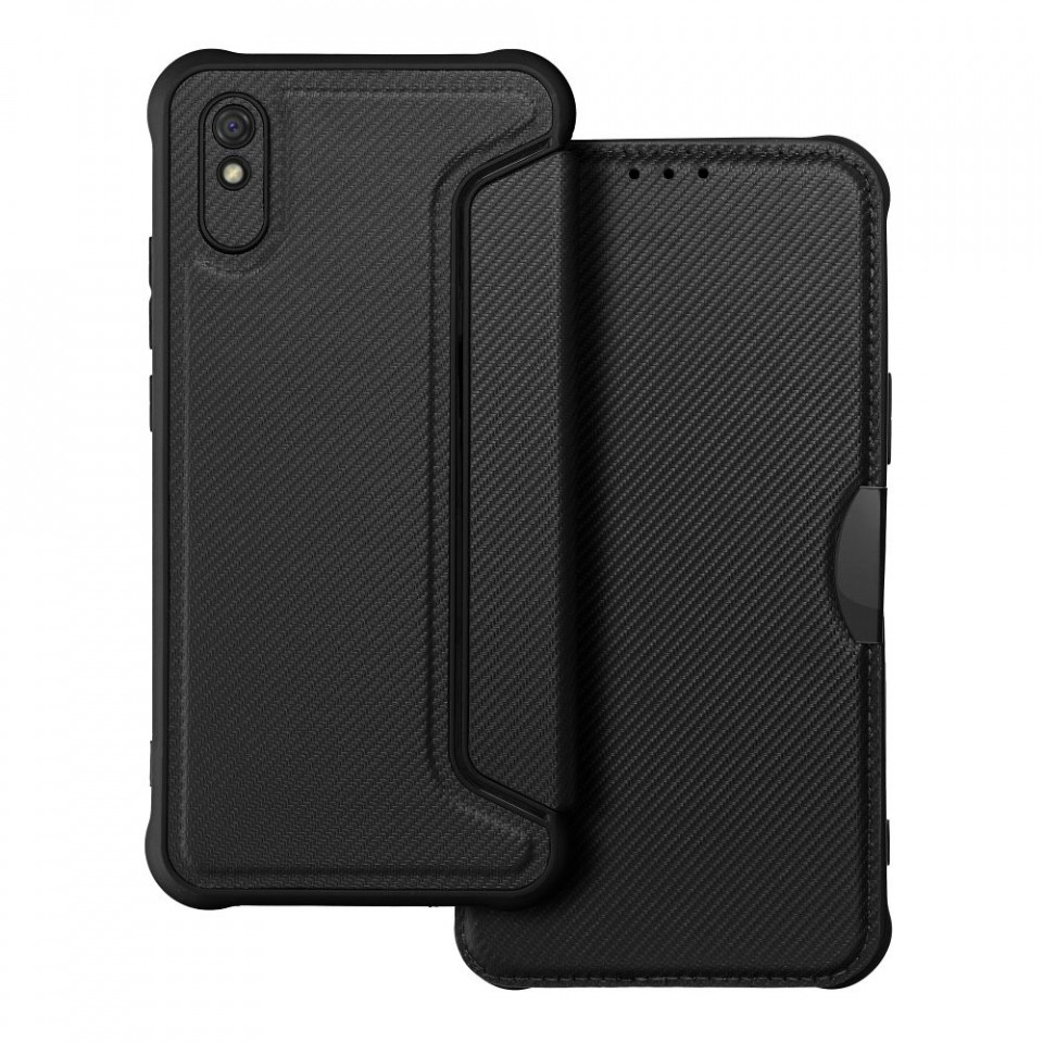 Husa Xiaomi Redmi 9A / 9AT tip carte premium, Skyddar Razor - Negru