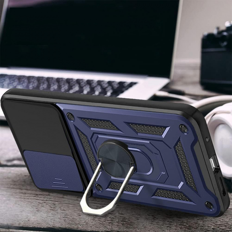 Husa Xiaomi Redmi Note 13 Pro 5G / Poco X6 cu inel magnetic si protectie camera Skyddar CamShield - Mint - 2 | YEO