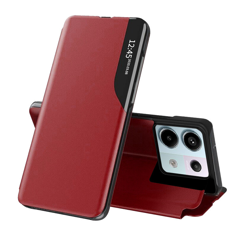Husa Xiaomi Redmi Note 13 Pro 5G / Poco X6 tip carte, Techsuit eFold - Rosu