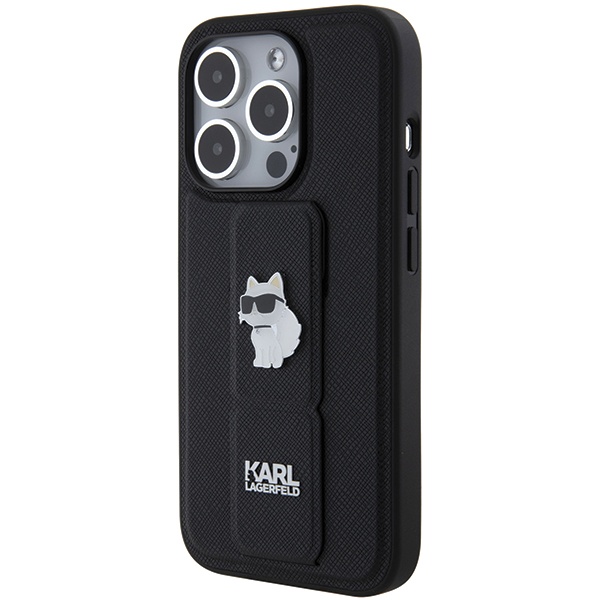 Huse pentru iPhone 14 Pro, Karl Lagerfeld, Saffiano Gripstand, Negru - 3 | YEO
