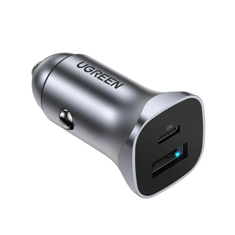 Incarcator Auto Fast Charge, Type-C, USB, 30W, 5V/3A, PD3.0, Ugreen CD130, Negru - 1 | YEO