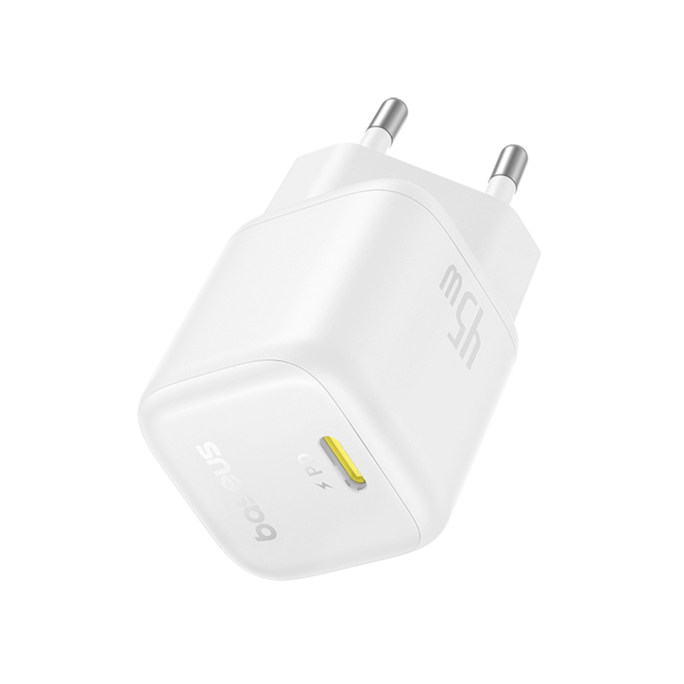 Incarcator Priza, Baseus, GaN, Fast Charging, 45W, USB-C, PicoGo, Alb - 3 | YEO