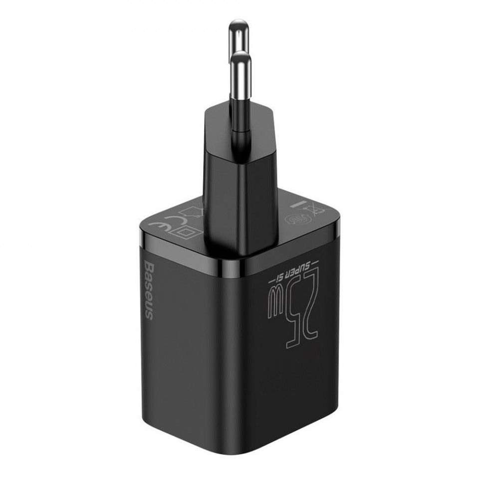 Incarcator Priza Type-C PD25W + Cablu Type-C - Baseus Super Si (TZCCSUP-L01) - Black - 3 | YEO