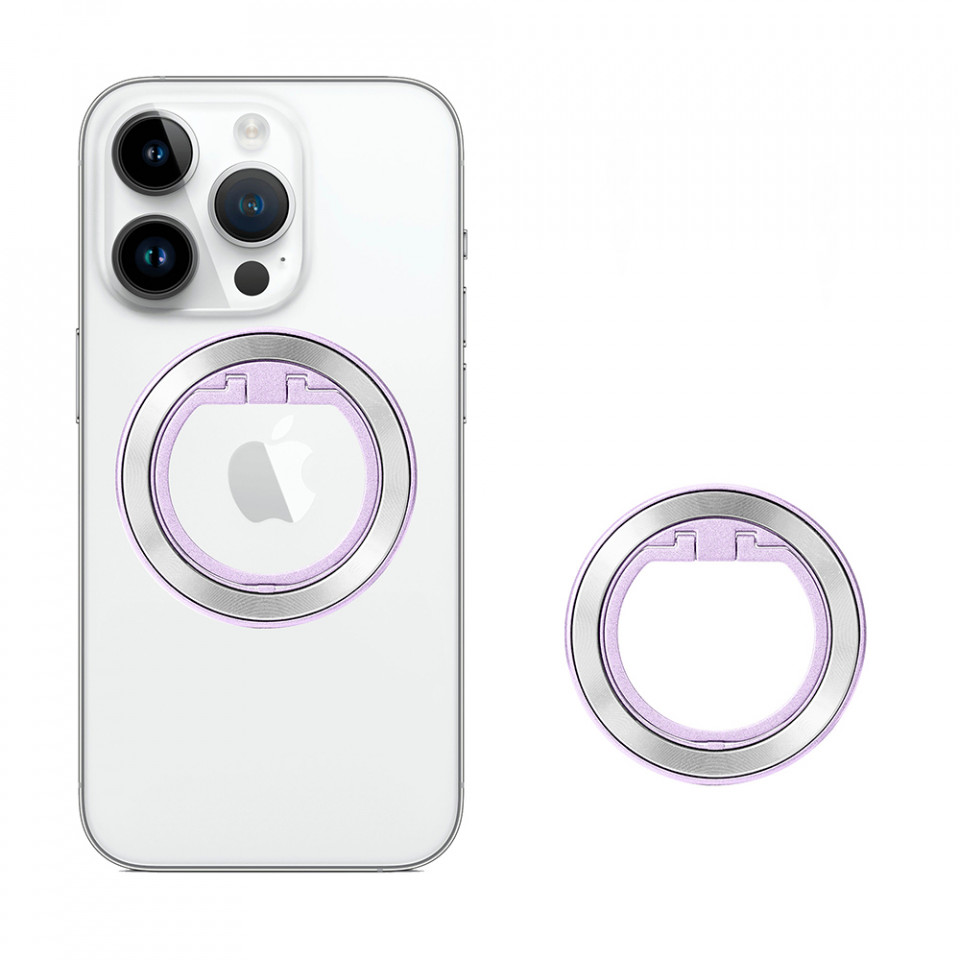 Inel rotativ MagSafe 360° pentru iPhone 12/13/14/15 Pro & Pro Max si huse cu MagSafe - Roz;argintiu