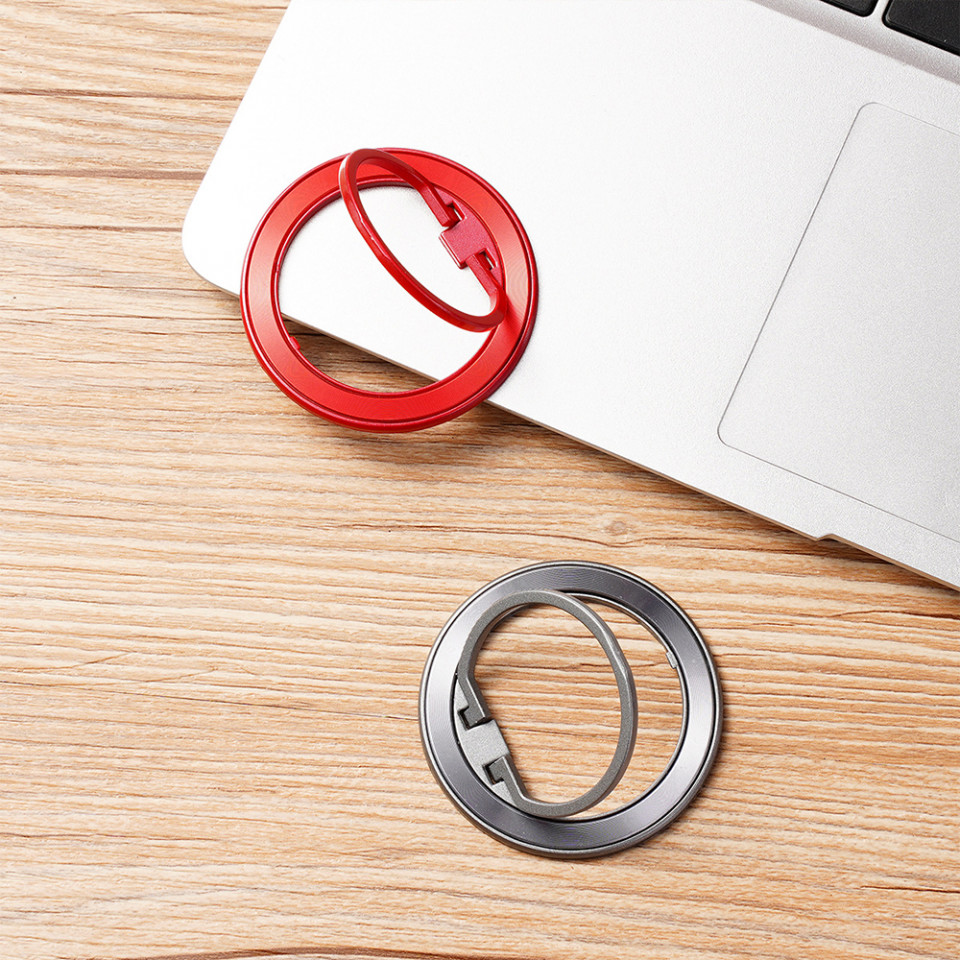 Inel rotativ MagSafe 360° pentru iPhone 12/13/14/15 Pro & Pro Max si huse cu MagSafe - Rosu - 1 | YEO