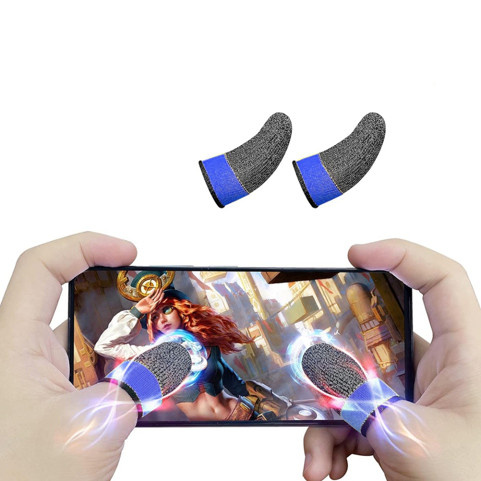 Mansoane Degete pentru Gaming, Profesionale, de Telefon si Tableta , SKDR HyperFlex FS4 - Albastru Gri