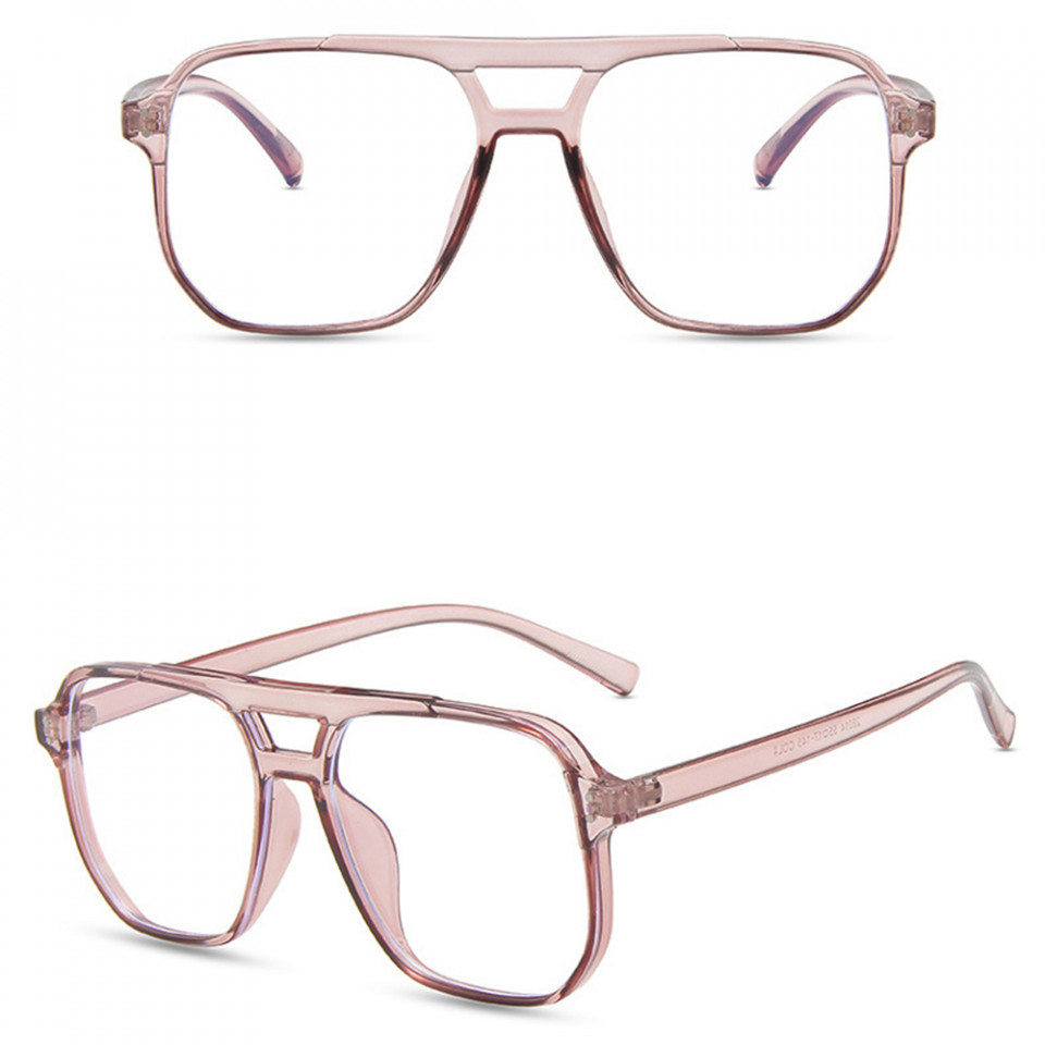 Ochelari calculator dama protectie lumina albastra, rama patrata, Techsuit (PC28014-C4) - Roz - 1 | YEO