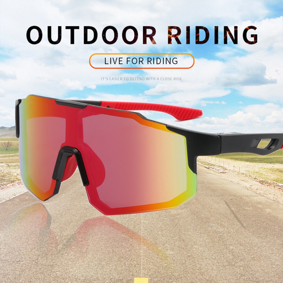 Ochelari de Ciclism și Activități Sportive Outdoor, cu Protecție UV, Ramă PC, Unisex 9337 - Negru Albastru - 2 | YEO