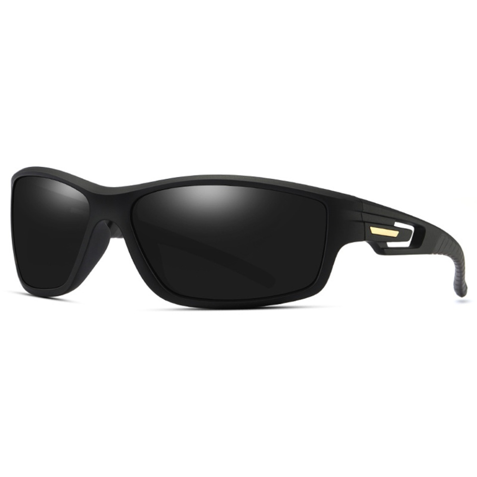 Ochelari de Ciclism și Activități Sportive Outdoor, Polarizați, Rectangulari, Unisex - Negru