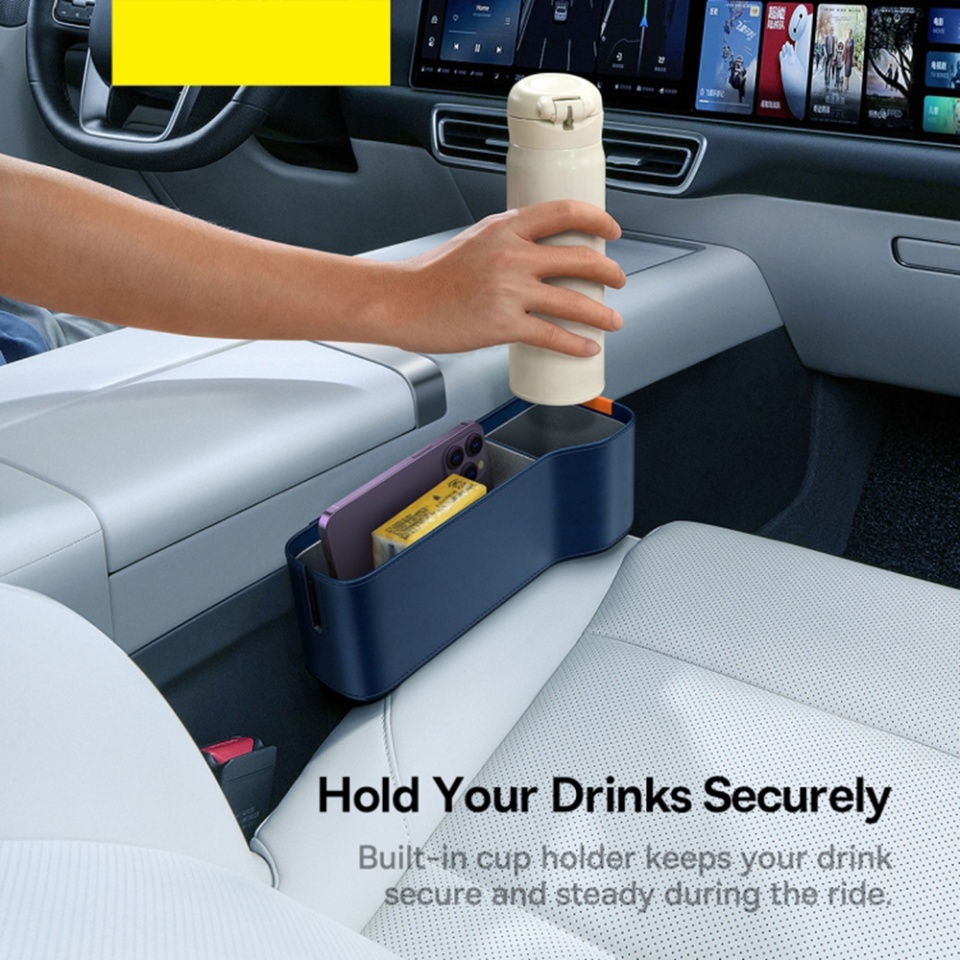 Organizator Auto multiple compartimente, Cup Holder, Baseus - Albastru - 3 | YEO