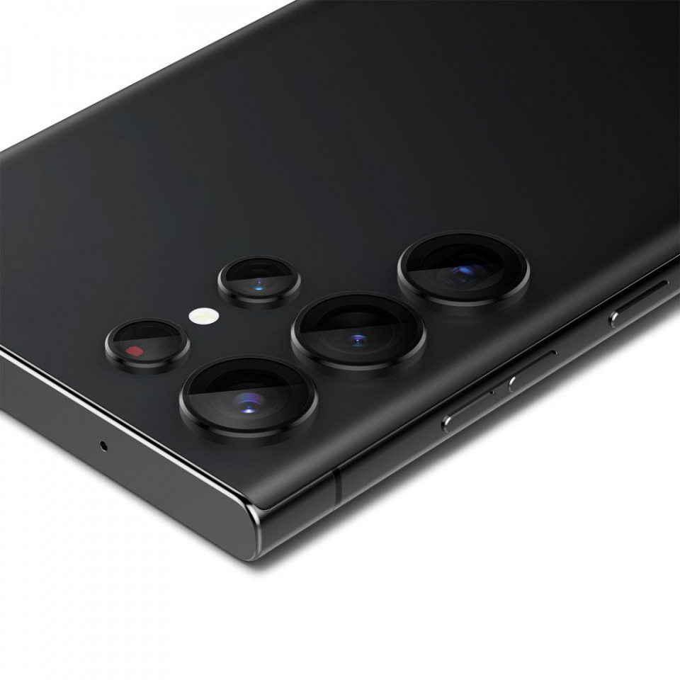 [Pachet 2x] Folie camera Samsung Galaxy S23 Ultra, GLAS.TR Ez-Fit - Negru - 3 | YEO