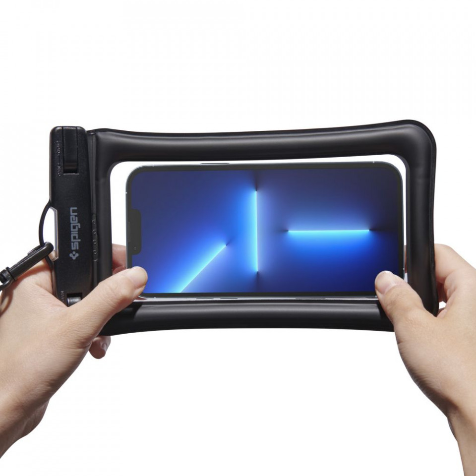 [Pachet 2x] Husa subacvatica A610, universala, Spigen - Negru - 1 | YEO