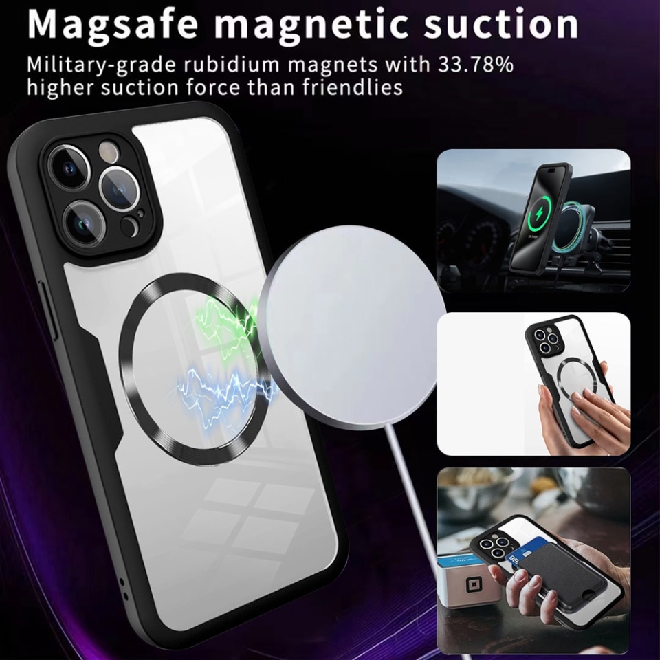 [Pachet 360°] Husa + Folie iPhone 16 Plus, SKDR ColorShield MagSafe 360° - Negru - 1 | YEO