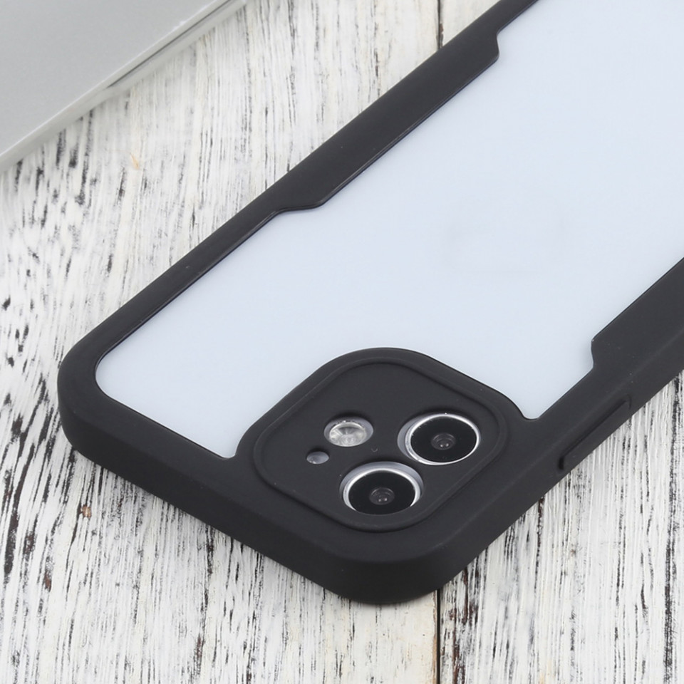 [Pachet 360°] Husa + Folie pentru iPhone 12, SKDR ColorShield 360° - Negru - 4