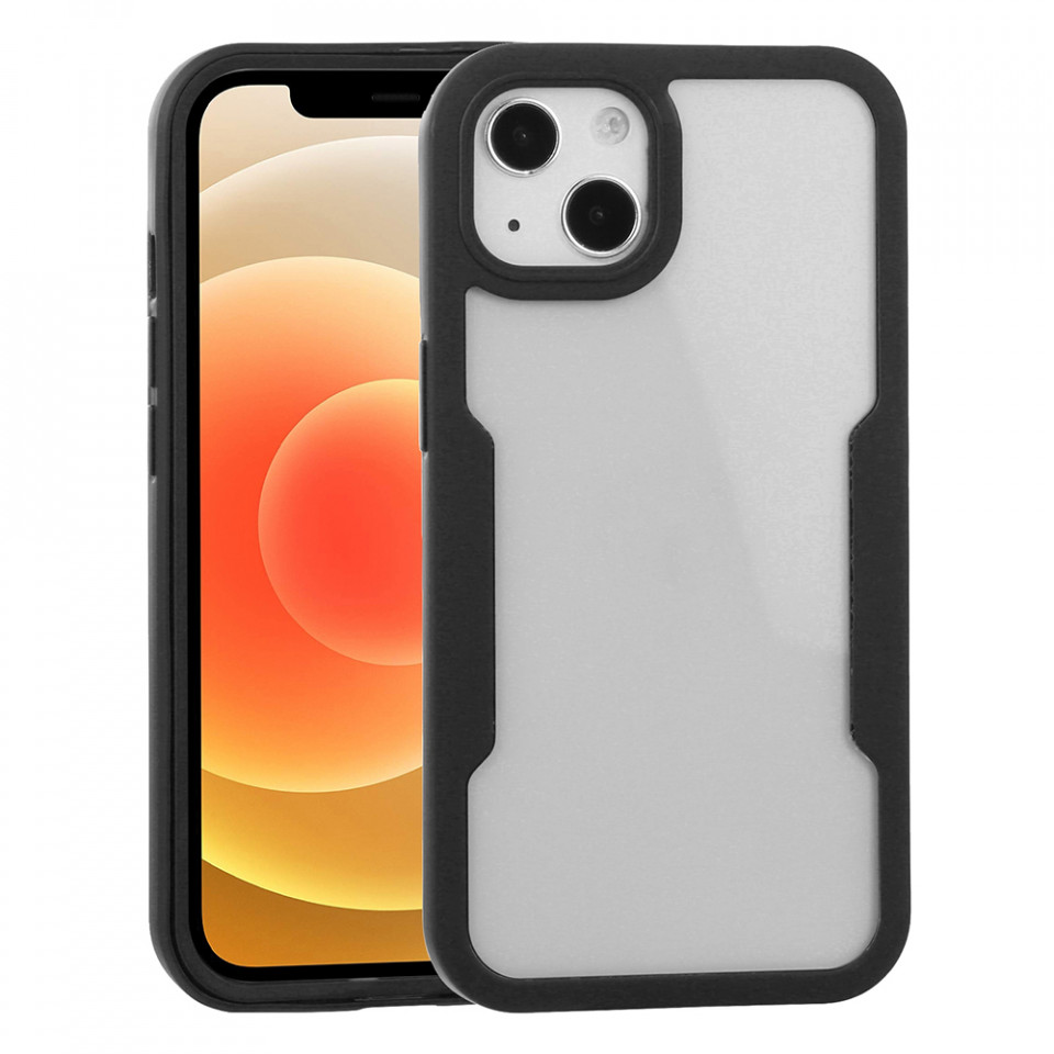 [Pachet 360°] Husa + Folie pentru iPhone 15 Plus, SKDR ColorShield 360° - Negru