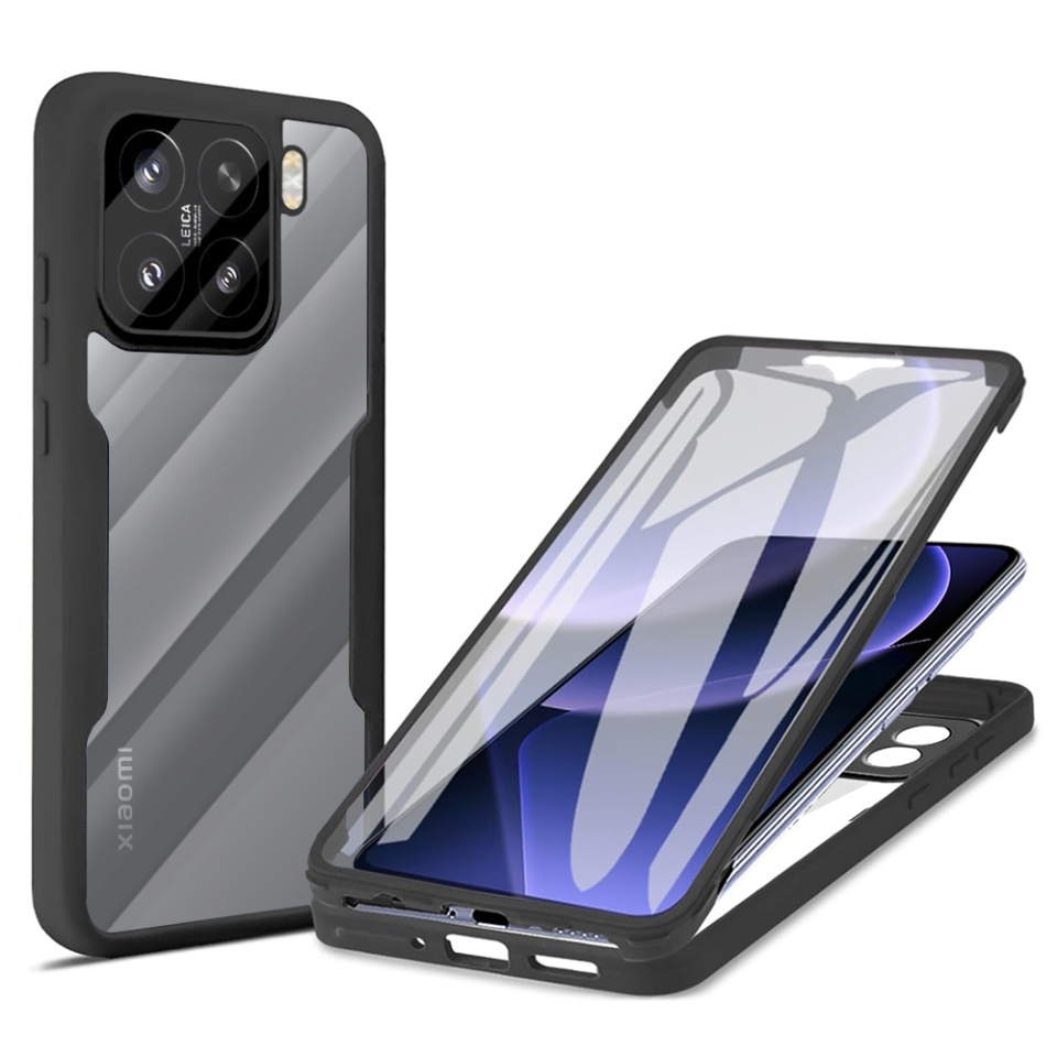 [Pachet 360°] Husa + Folie pentru Xiaomi 15, SKDR ColorShield 360° - Negru