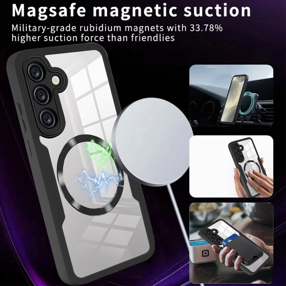 [Pachet 360°] Husa + Folie Samsung Galaxy S25, SKDR ColorShield 360° MagSafe Series - Albastru - 2 | YEO