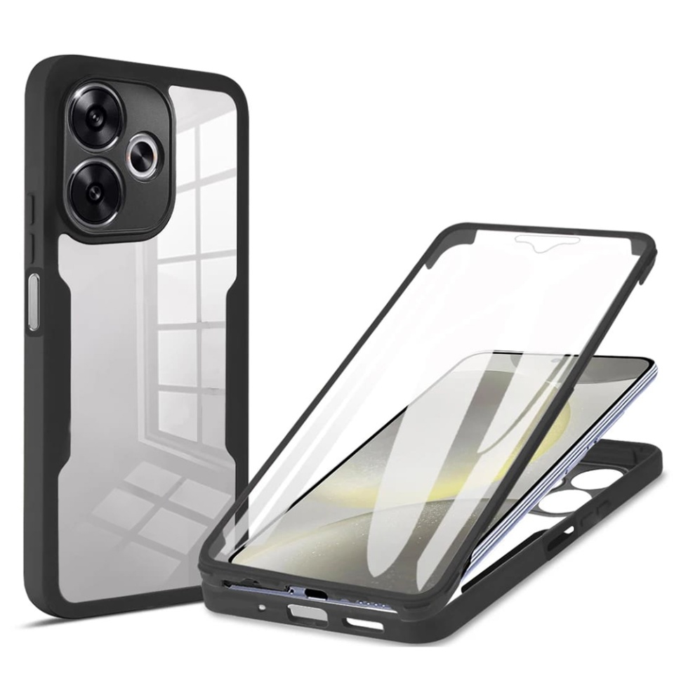 [Pachet 360°] Husa + Folie Xiaomi Poco F6, SKDR ColorShield 360° - Negru