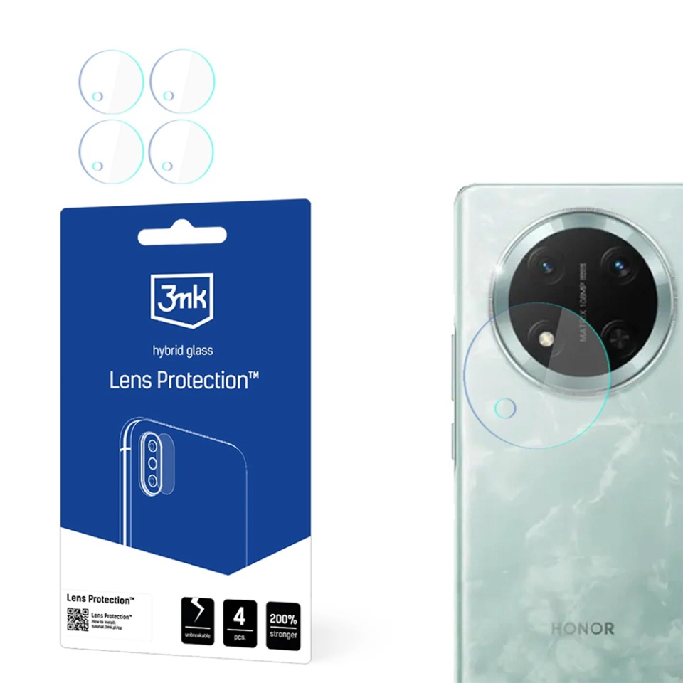[Pachet 4x] Folie camera pentru Honor Magic7 Lite, 3mk Lens Protection, Transparenta