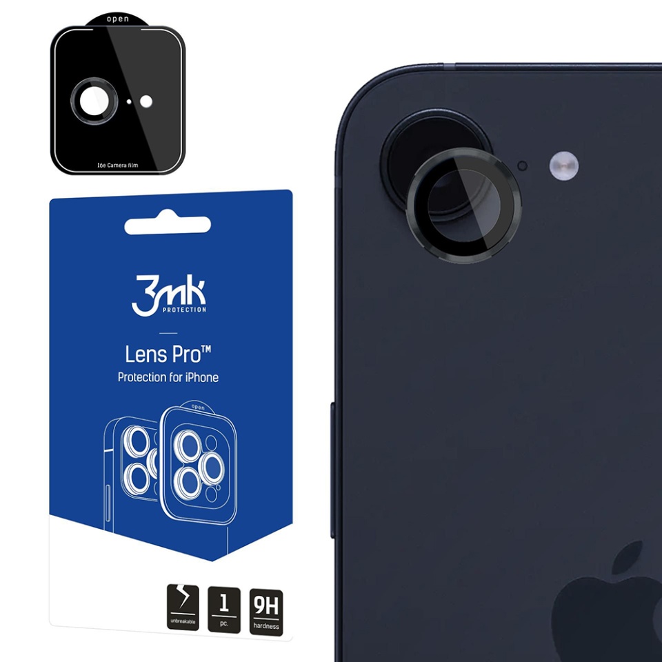 [Pachet 4x] Folie camera pentru iPhone 16e, 3mk Lens Protection, Transparenta