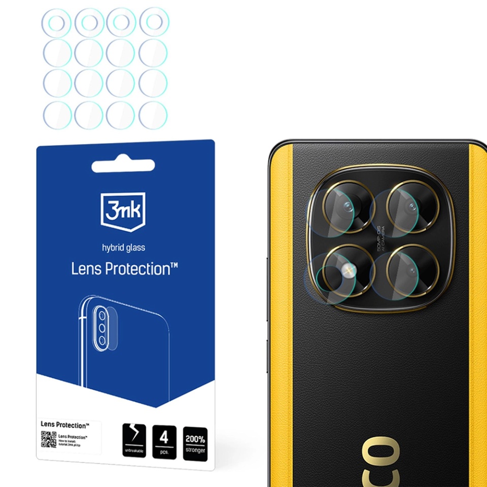 [Pachet 4x] Folie camera pentru Xiaomi Poco X7, 3mk Lens Protection, Transparenta