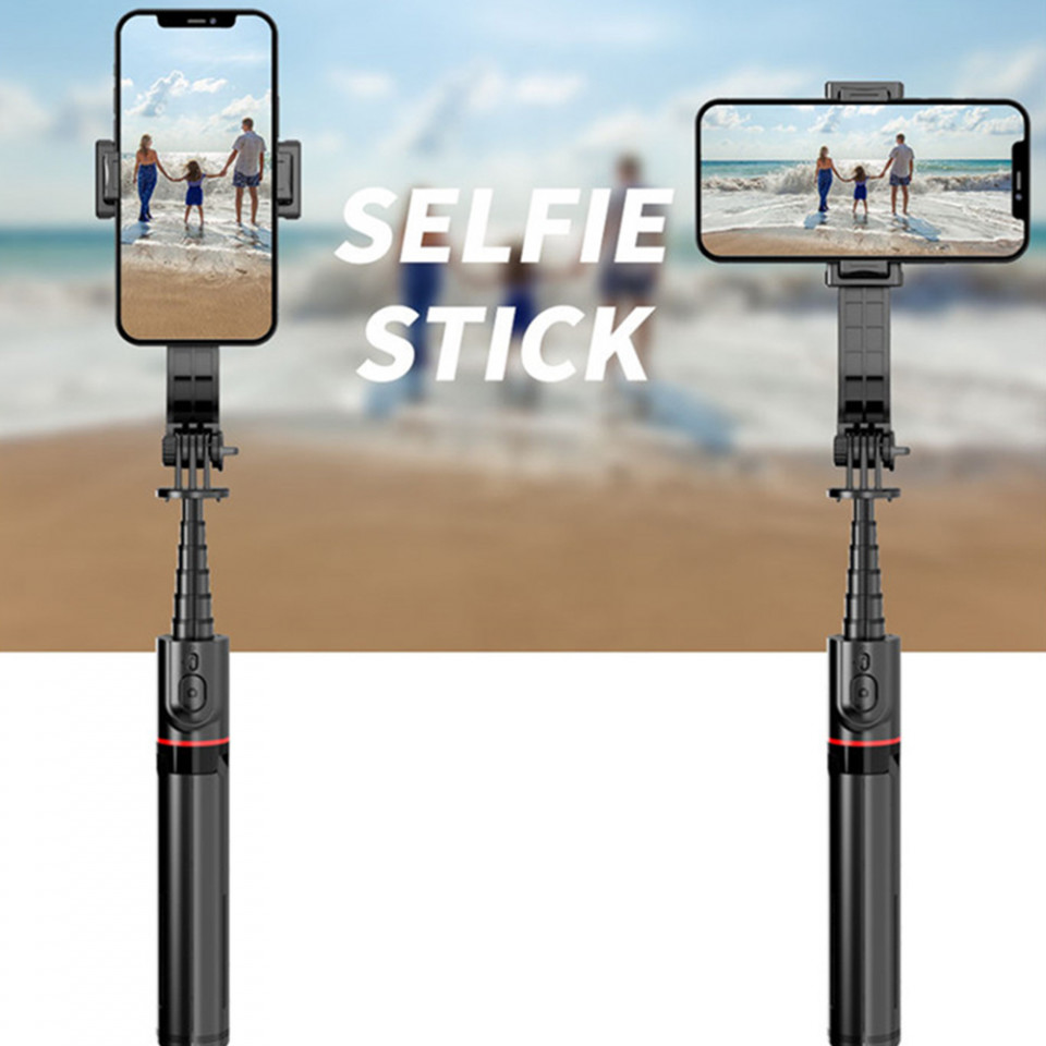 Selfie stick cu trepied si telecomanda Bluetooth, dimensiune 106cm, Skyddar Self - Negru - 2 | YEO