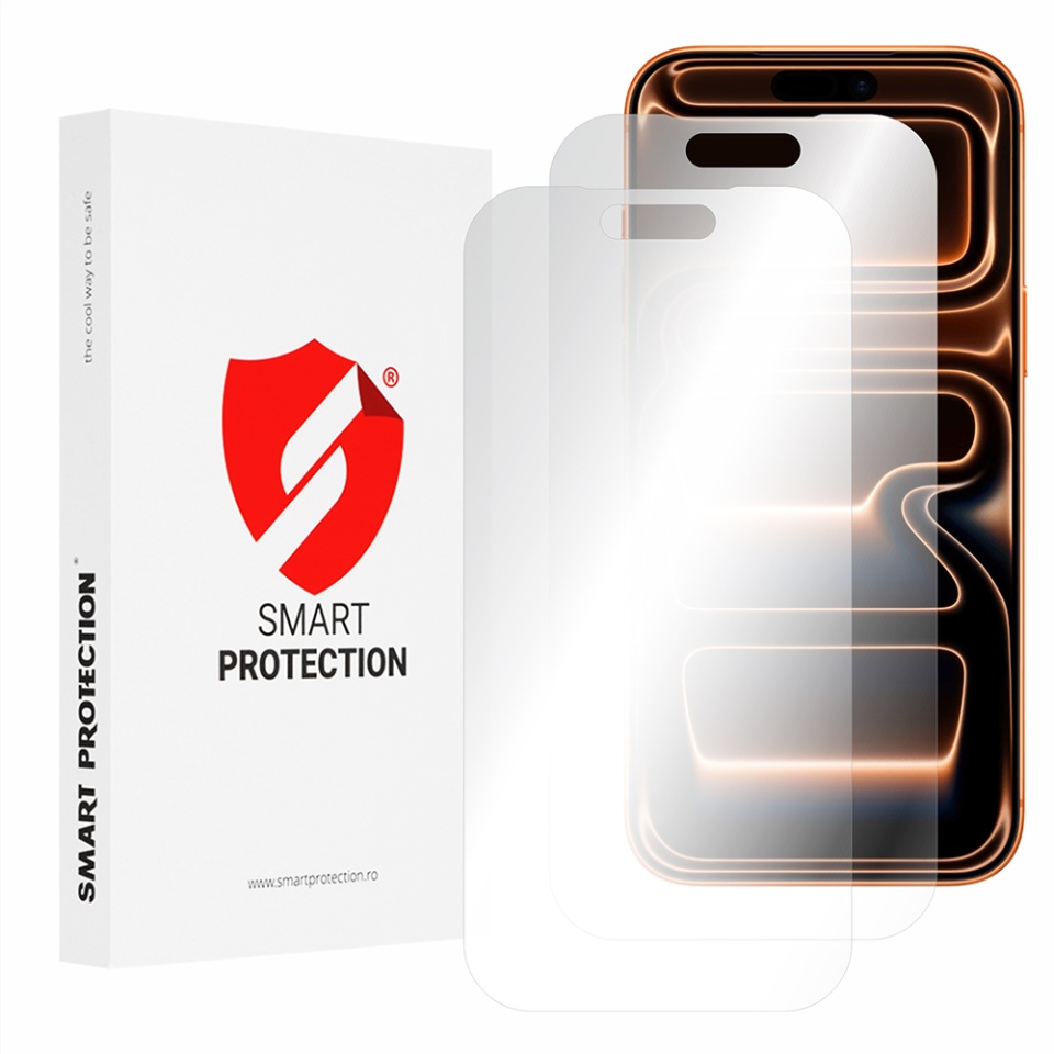 [SET 2x] Folie de protectie iPhone 17 Pro Max, Premium Classic, Smart Protection, Transparent