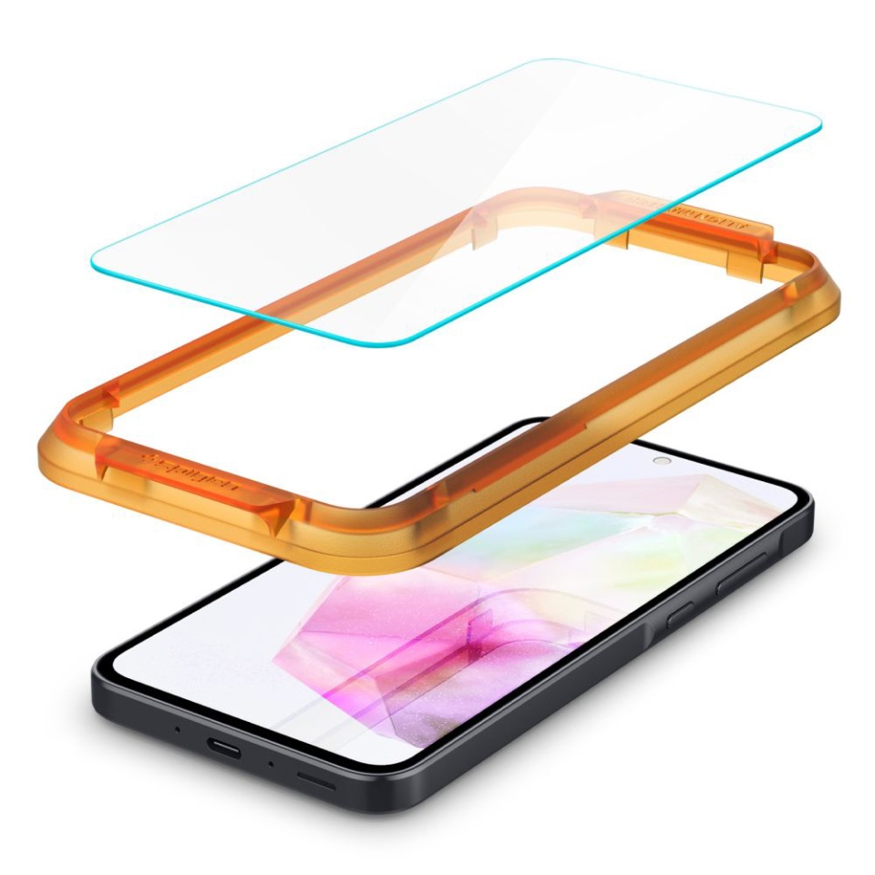 [SET 2x] Folie sticla securizata Samsung Galaxy A35 5G / Galaxy M35, Glas.tR Align Master, Spigen, Transparent - 1 | YEO