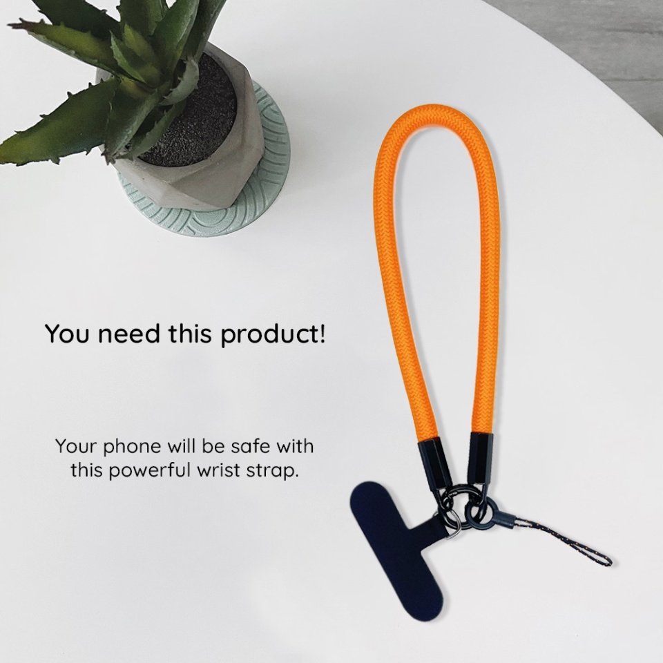 Snur Universal pentru telefon, curea antifurt pentru majoritatea smartphone-urilor, RWS2 - Maro - 1 | YEO