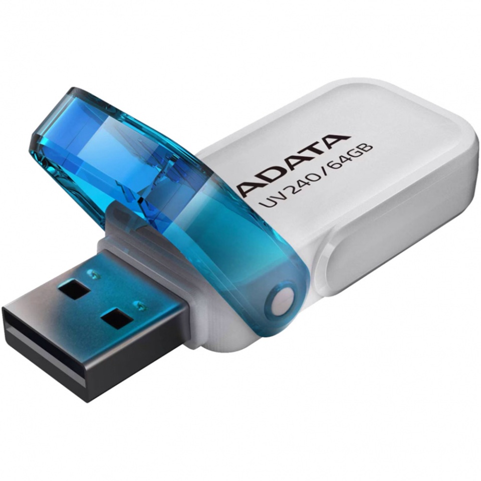 Stick USB ADATA UV240 ,32G, USB 2.0, Capac Flip, Alb - 1 | YEO