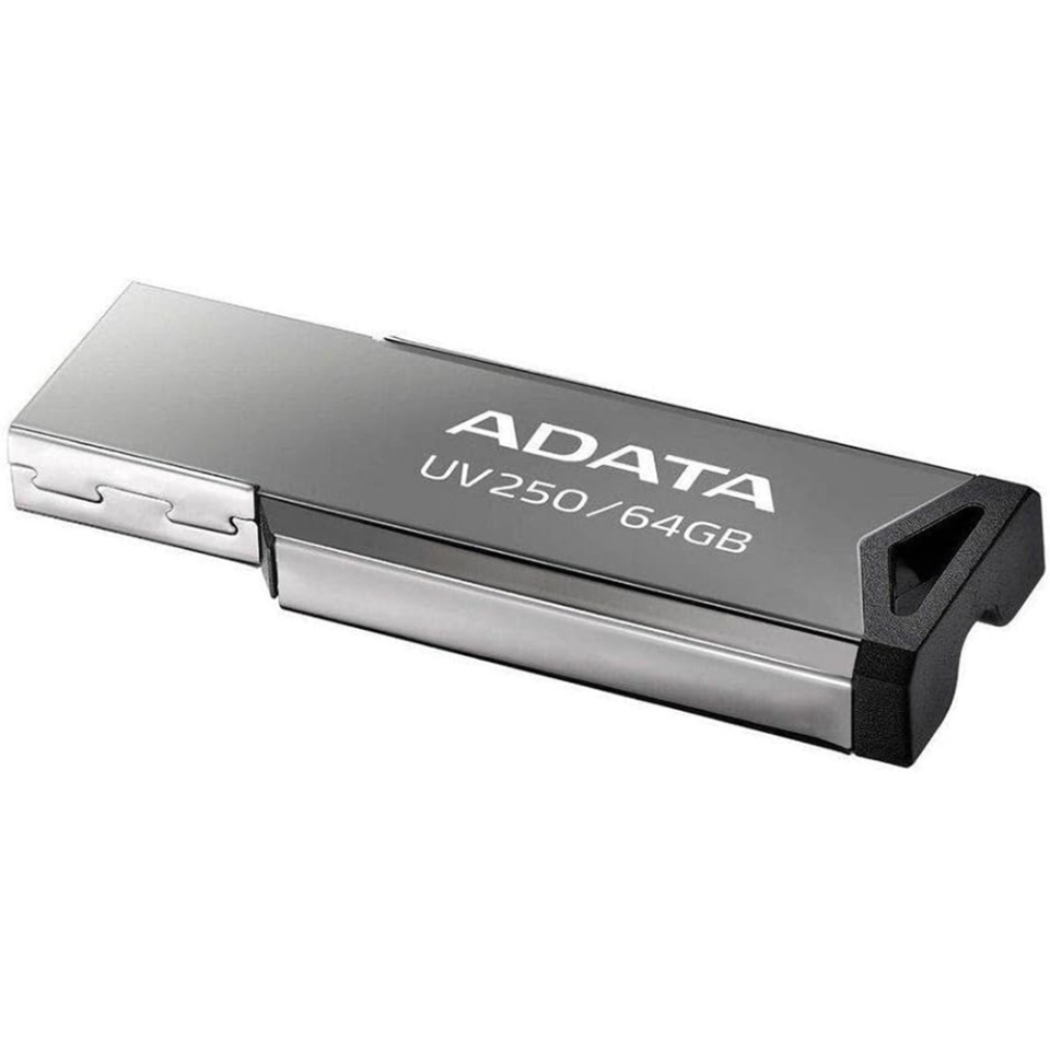 Stick USB ADATA UV250, 64G, USB 2.0, Design Metalic, Gri - 2 | YEO