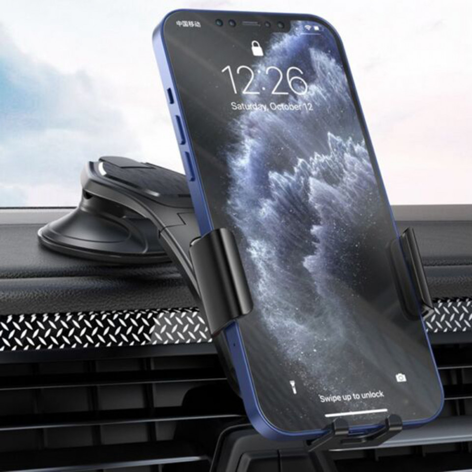 Suport Auto de Telefon cu Prindere pe Bord - Yesido (C130) - Black - 3 | YEO