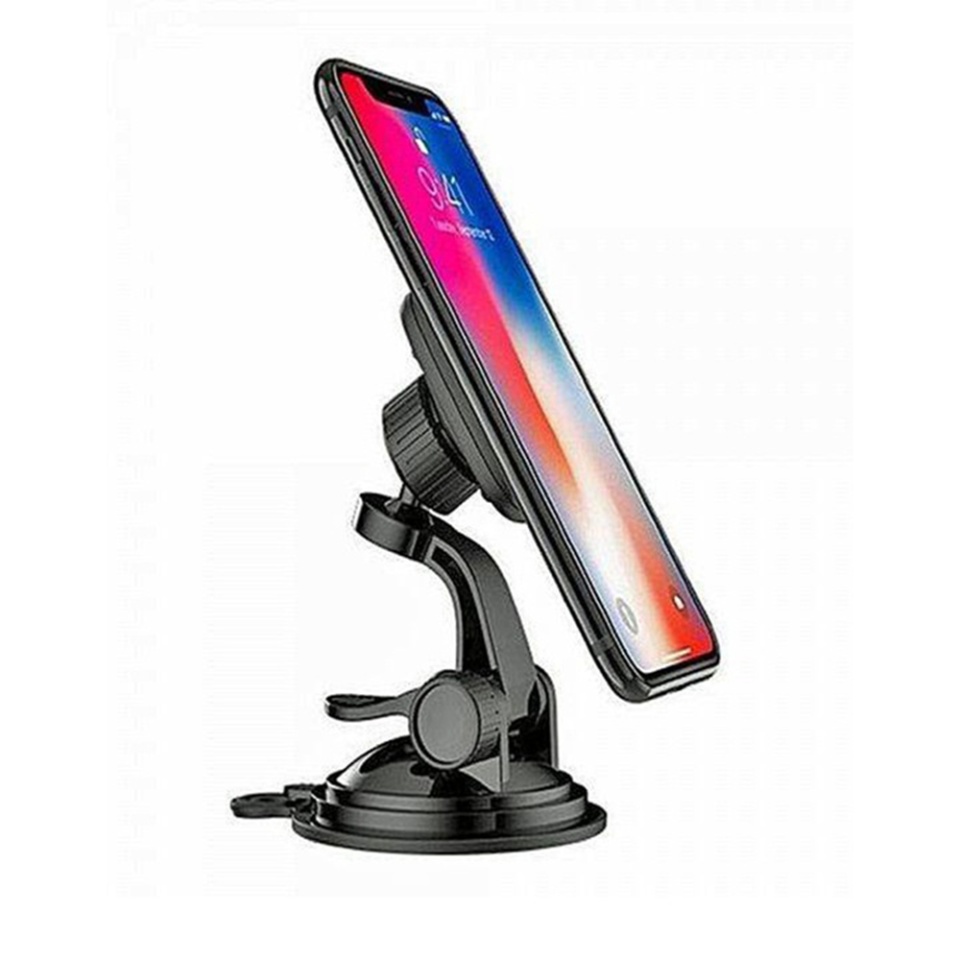Suport Auto Magnetic, Rotatie 360°, Compatibilitate Universala, SKDR MagGrip (S6), Negru Rosu, set cu sticker - 3 | YEO