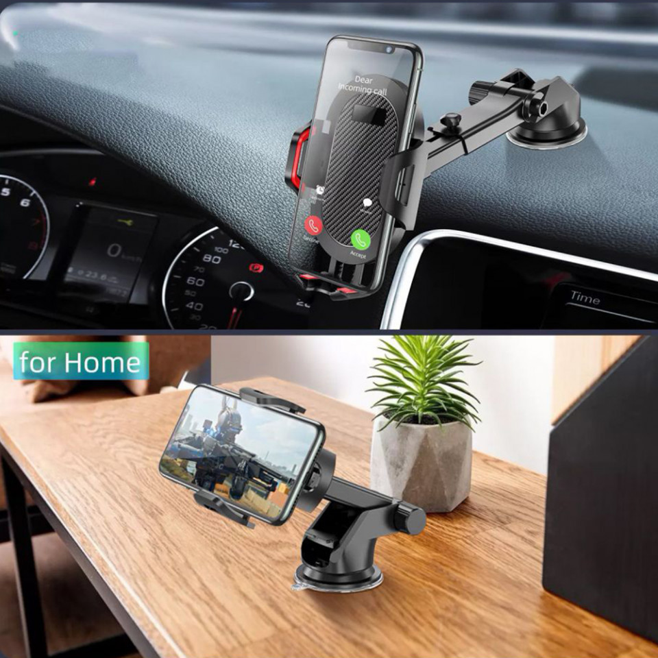 Suport Auto retractabil pentru Bord / Parbriz, Techsuit (TCHM-01) - Negru - 1 | YEO