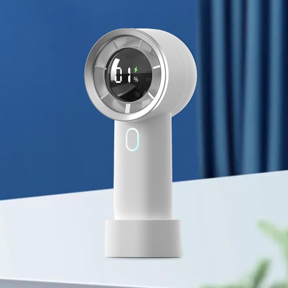 Ventilator Portabil, HX130, USB-C, Compact si Usor, set cu sticker, Alb - 1 | YEO