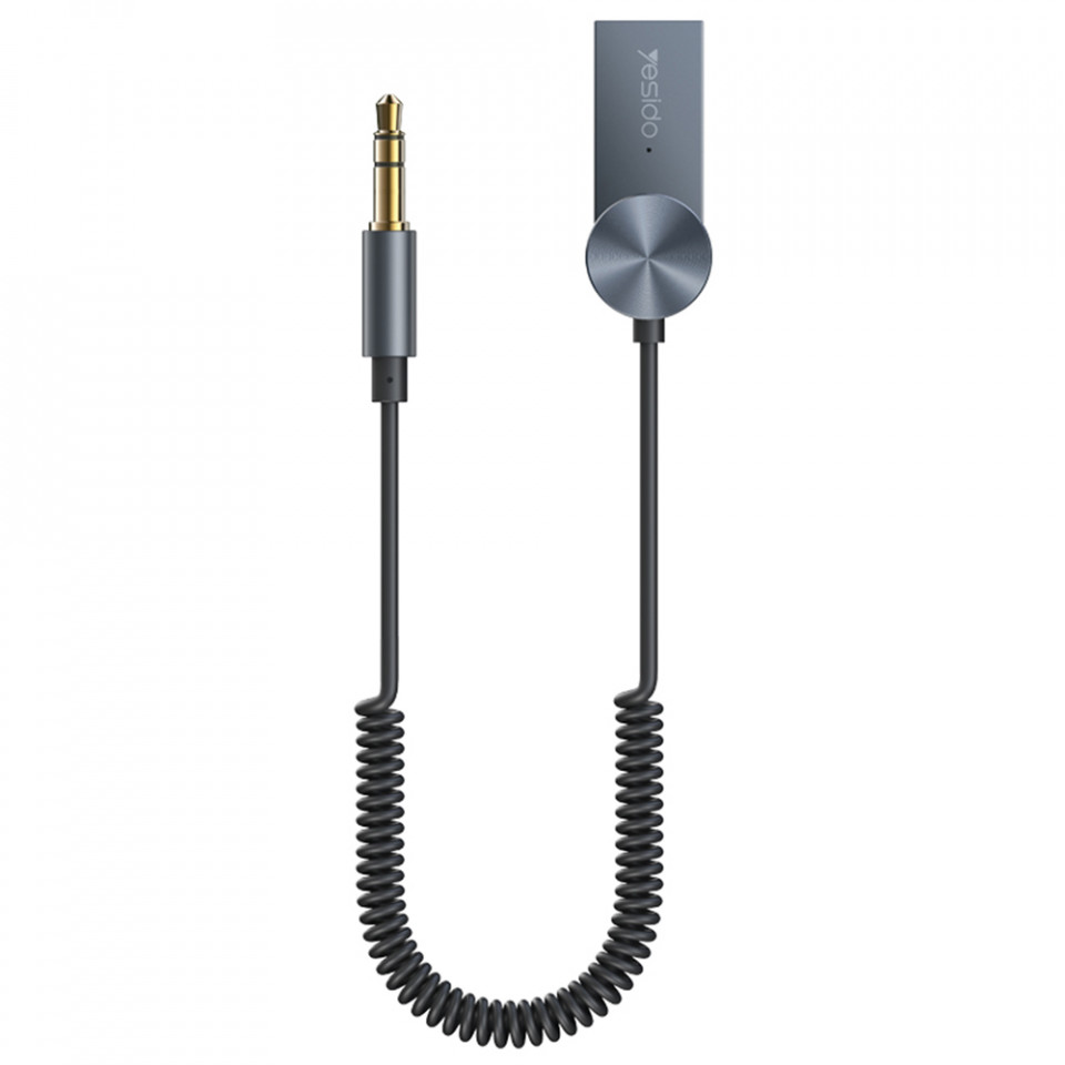 Adaptor Bluetooth Auxiliar Jack, Yesido Wireless Audio - Negru