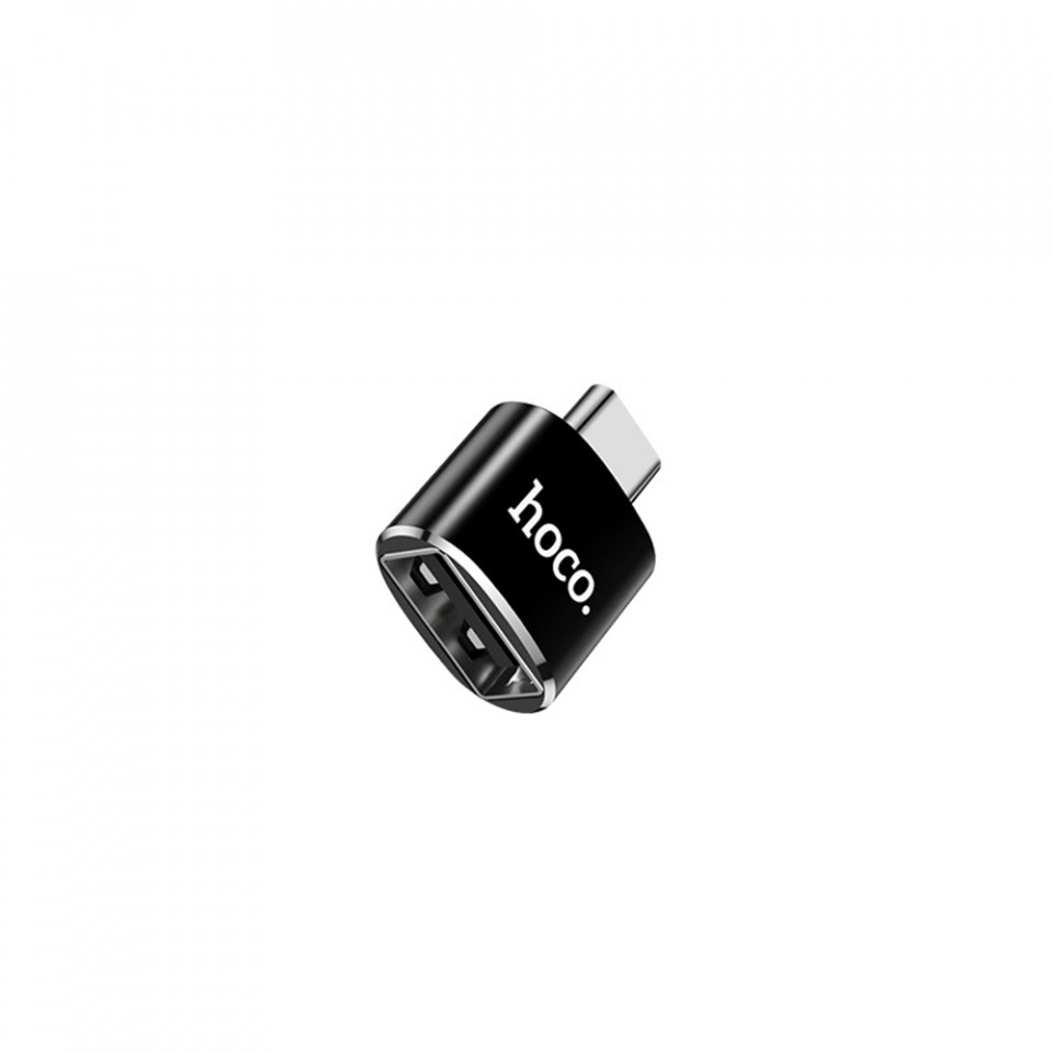 Adaptor OTG (UA5), USB-A la Type-C, Plug & Play, 480Mbps, HOCO - Negru - 1 | YEO