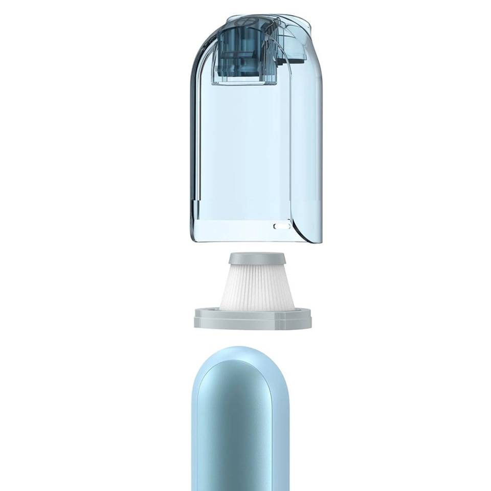 Aspirator Portabil Auto cu Perie, Putere 4000Pa, 2000mAh, 30W, Baseus, Vacuum Cleaner A1, Bleu - 3 | YEO