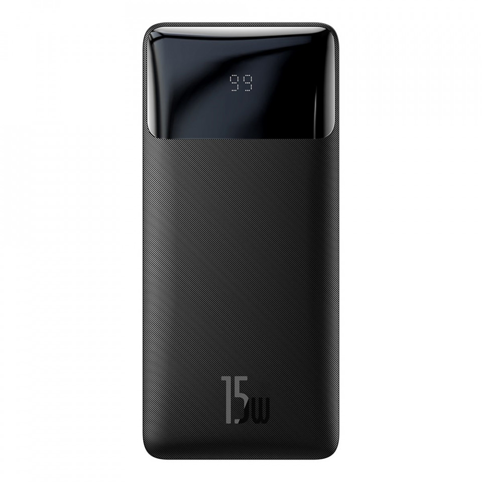 Baterie externa 10000mAh, 2x USB, QC 3.0, 15W, Display Digital, Baseus - Negru - 1 | YEO