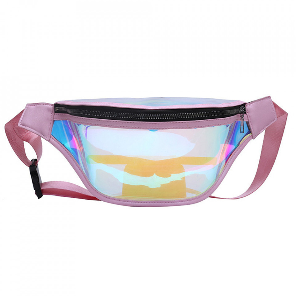 Borseta sport cu fermoar, ajustabila, Unisex, Techsuit (CWB2) - Roz